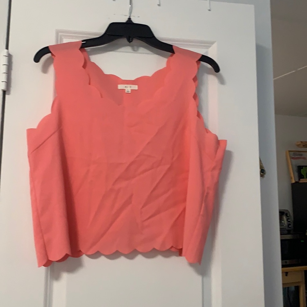 Scalp detailed pink crop top